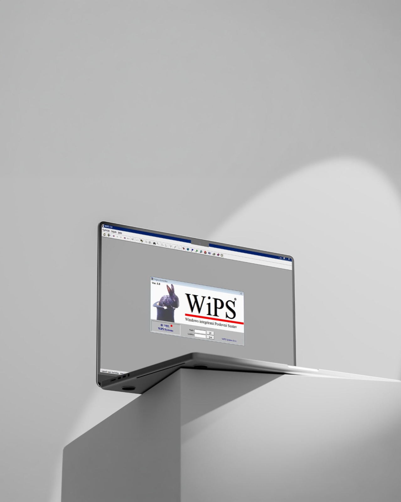 WiPS program na prijenosnom računalu